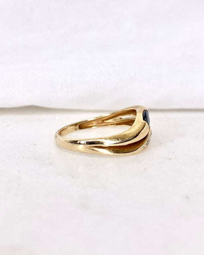 Bague Jonc Saphir &amp; Diamants &quot;Azea&quot; - Elliade Paris