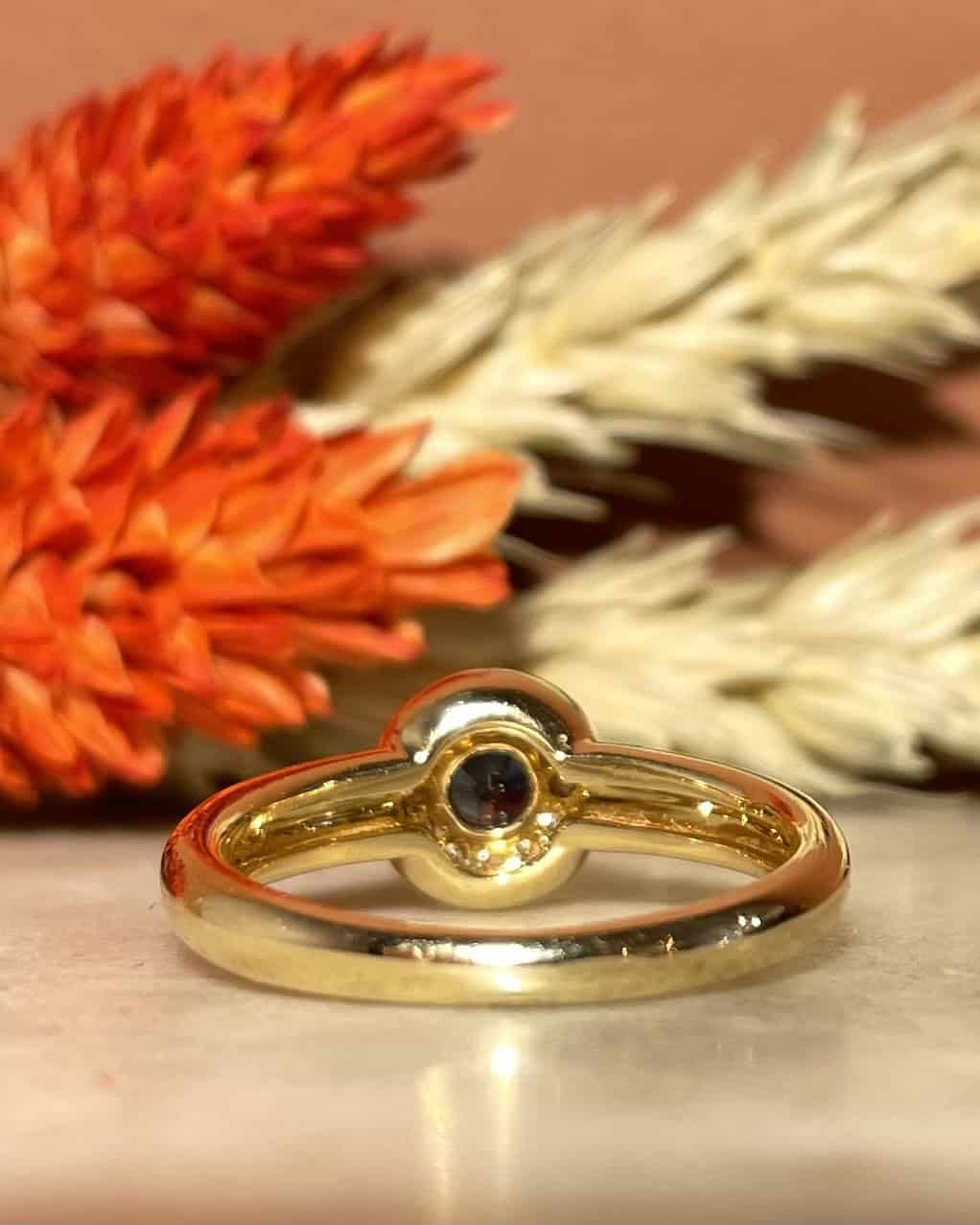 Bague jonc Saphir &amp; Diamants "Nadège" - Elliade Paris
