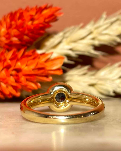 Bague jonc Saphir &amp; Diamants &quot;Nadège&quot; - Elliade Paris