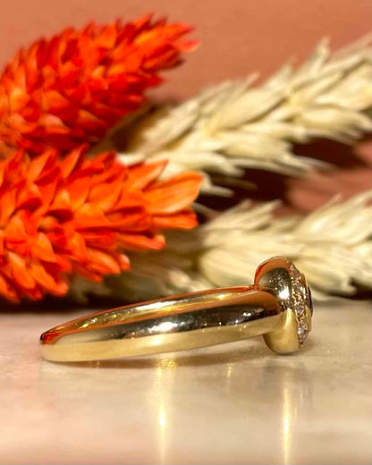Bague jonc Saphir &amp; Diamants &quot;Nadège&quot; - Elliade Paris
