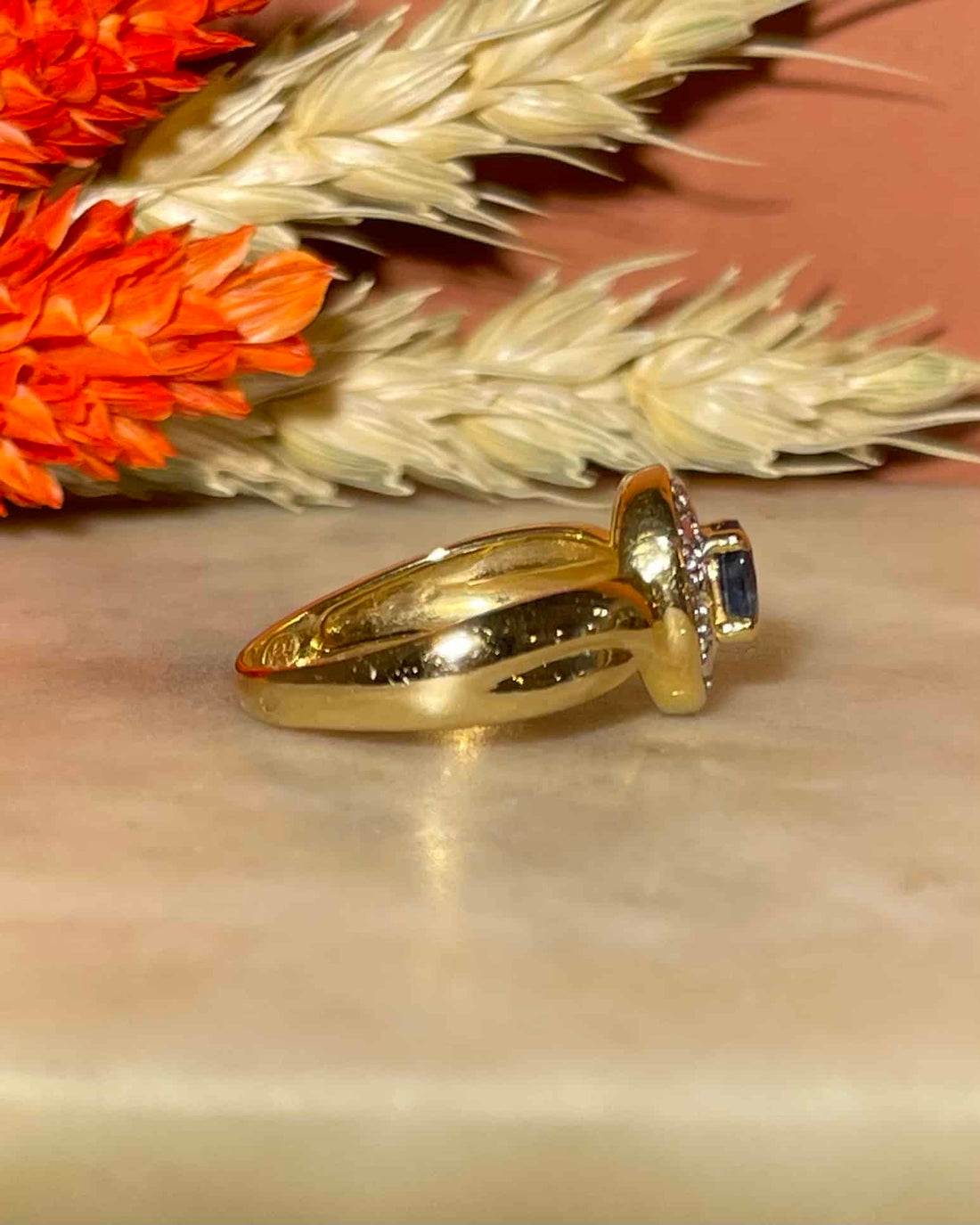 Bague jonc Saphir &amp; Diamants &quot;Niamé&quot; - Elliade Paris