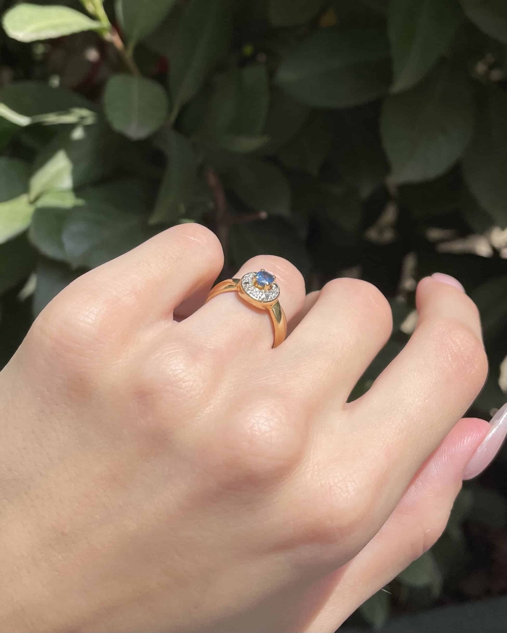 Bague jonc Saphir &amp; Diamants "Niamé" - Elliade Paris