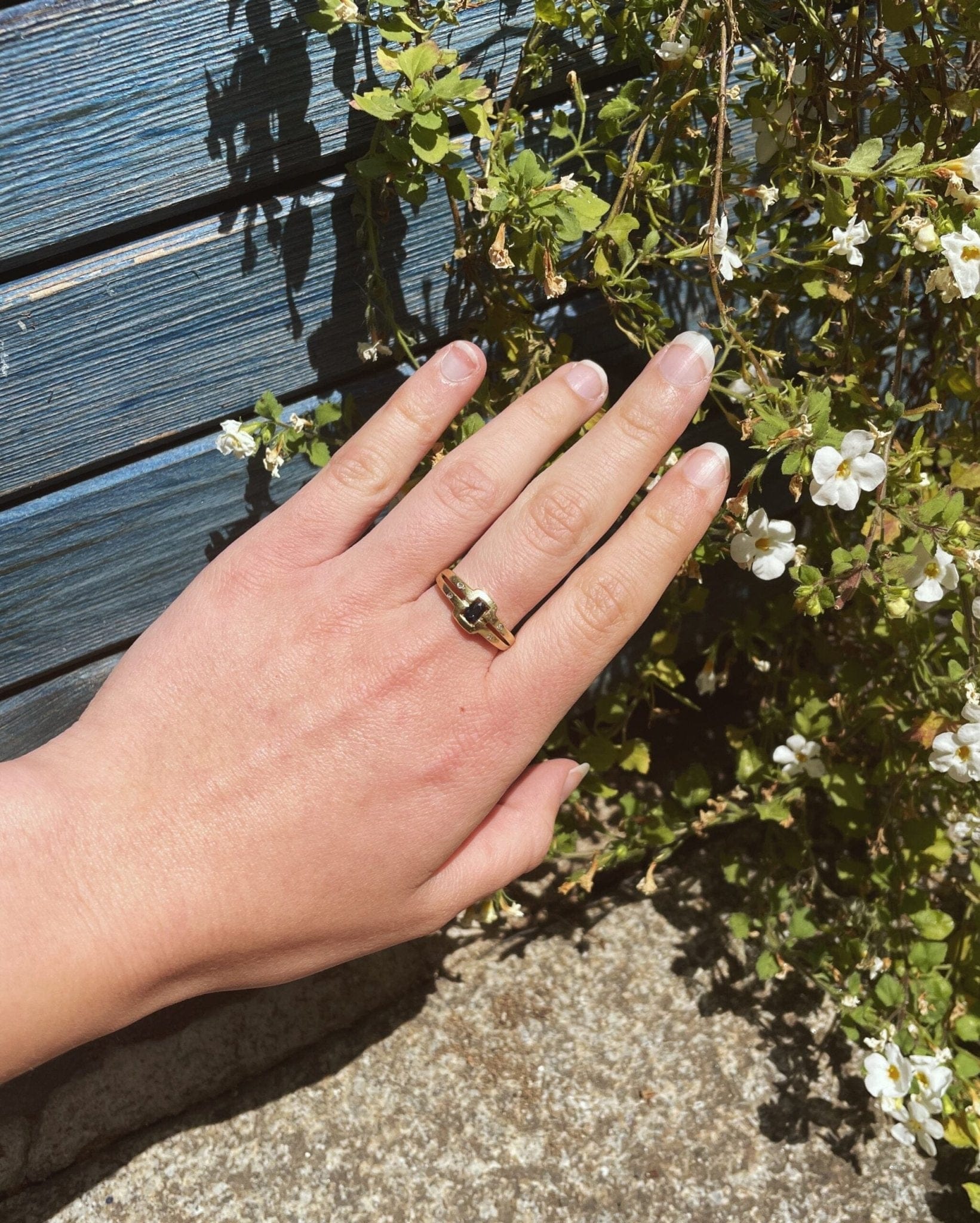 Bague Jonc Saphir &amp; Diamants "Yuna" - Elliade Paris