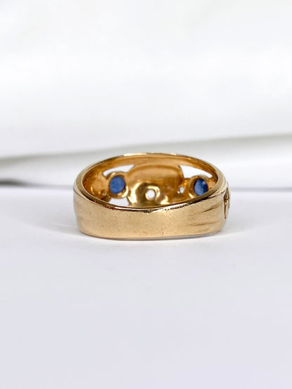Bague Jonc Saphirs 0.16 carat "Ophélie" - Elliade Paris