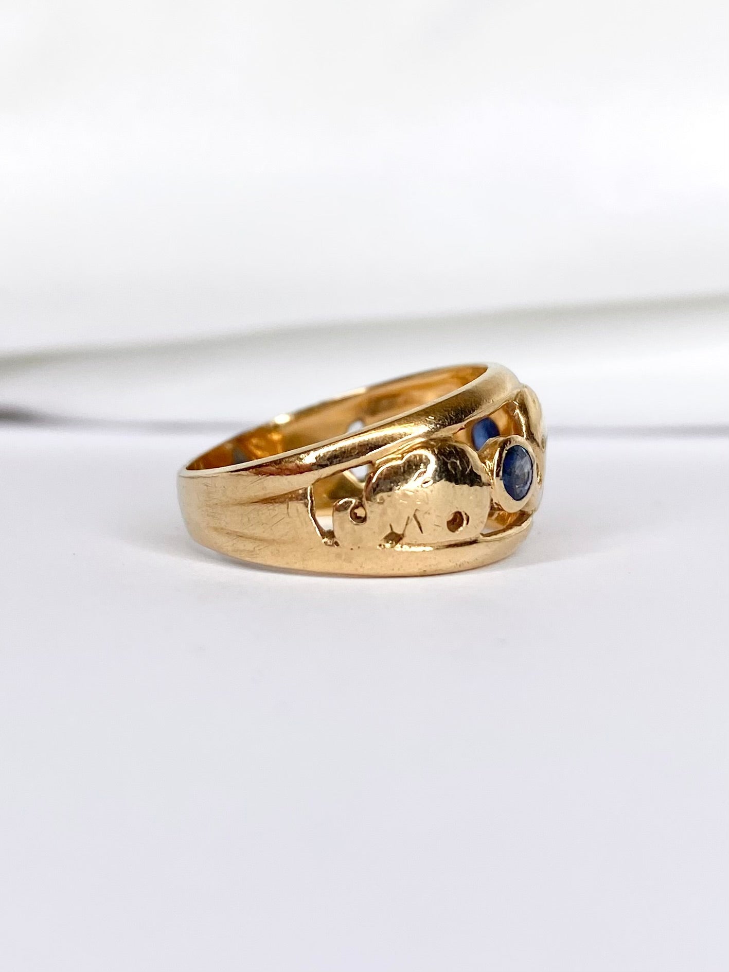 Bague Jonc Saphirs 0.16 carat "Ophélie" - Elliade Paris