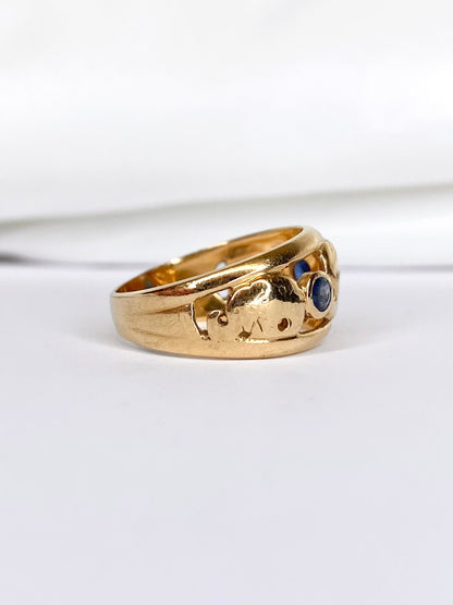 Bague Jonc Saphirs 0.16 carat "Ophélie" - Elliade Paris