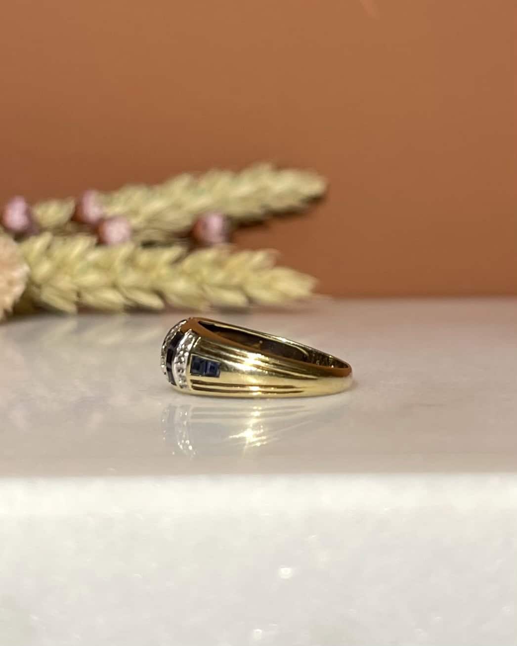 Bague Jonc Saphirs &amp; diamants "Klaudia" - Elliade Paris