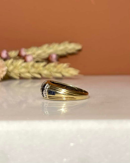 Bague Jonc Saphirs &amp; diamants &quot;Klaudia&quot; - Elliade Paris