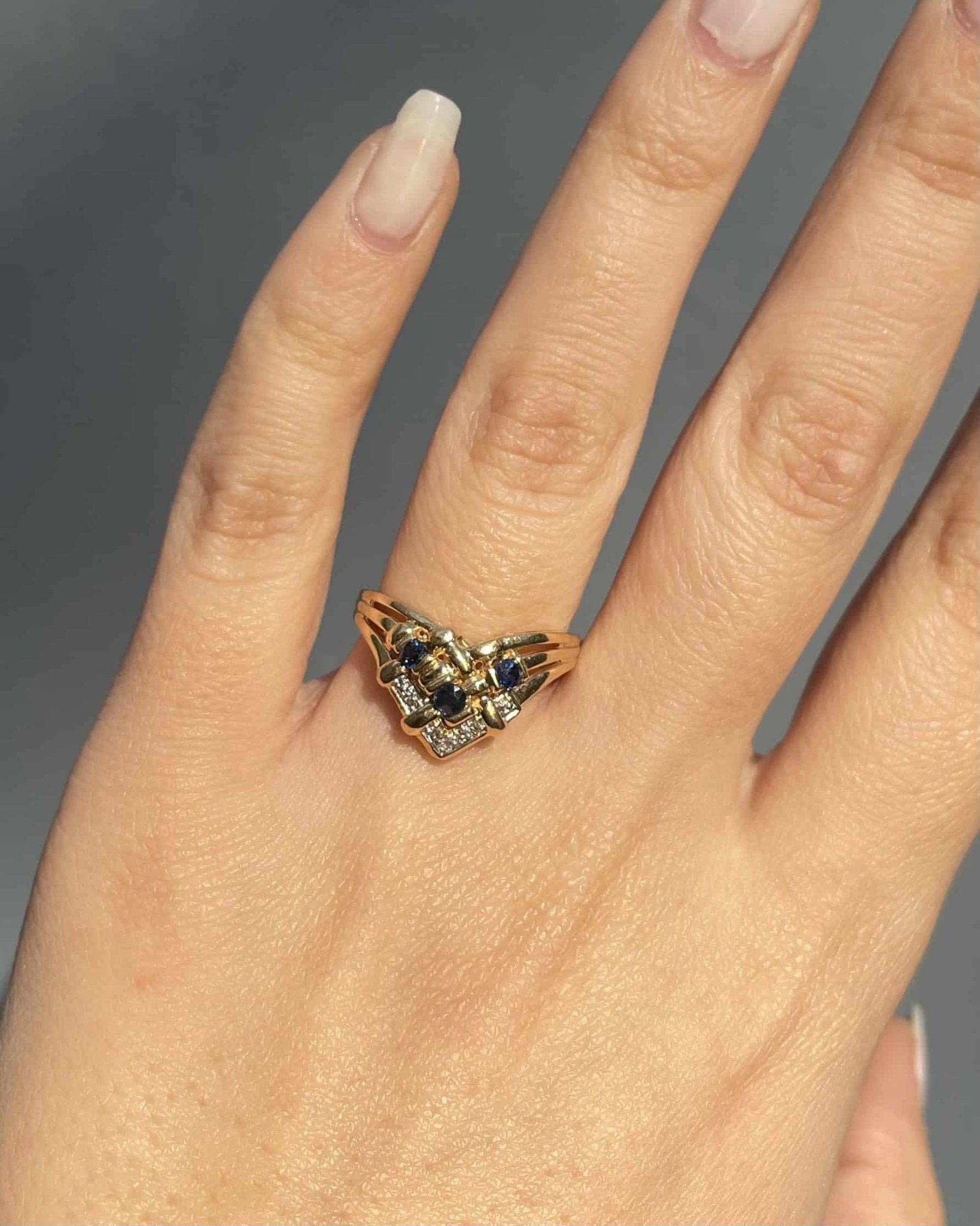Bague Jonc Saphirs &amp; Diamants "Maddalena" - Elliade Paris