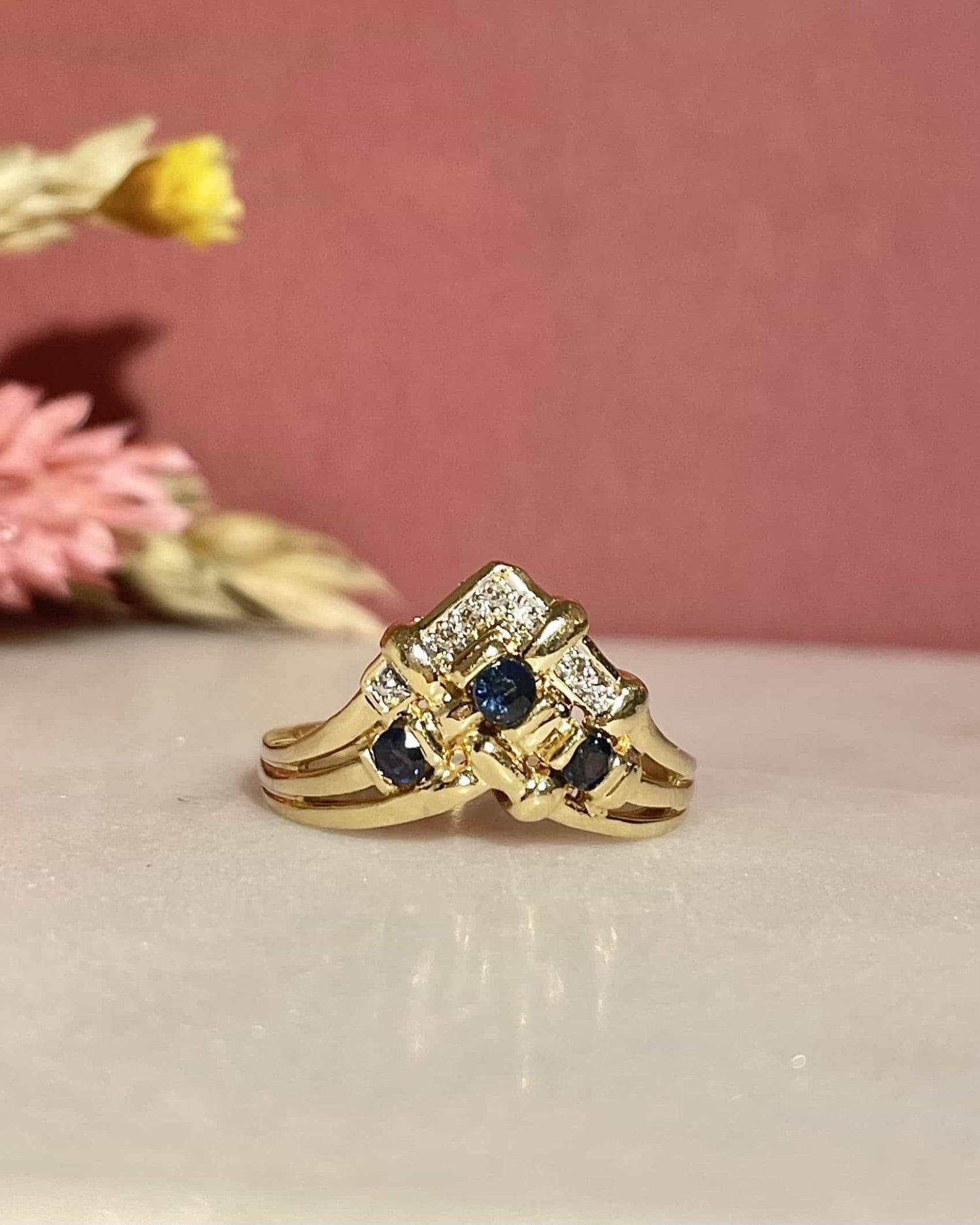 Bague Jonc Saphirs &amp; Diamants &quot;Maddalena&quot; - Elliade Paris