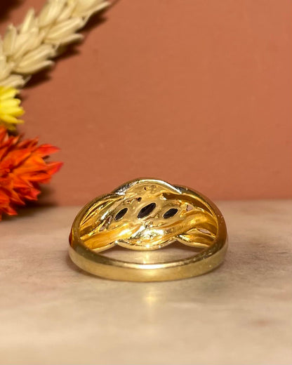Bague Jonc Saphirs &amp; Diamants &quot;Sania&quot; - Elliade Paris