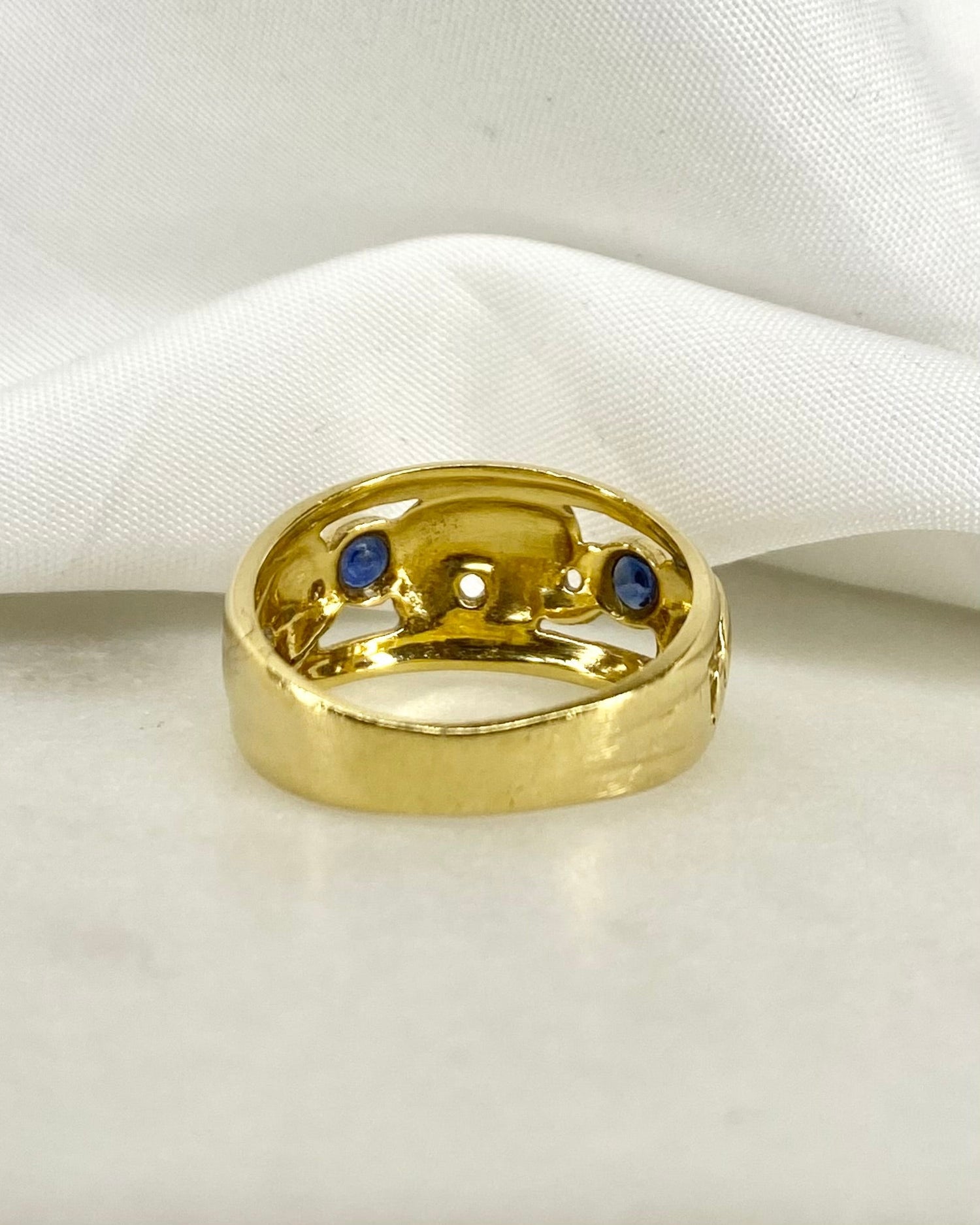 Bague Jonc Saphirs or 5,11 g &quot;Ophélie&quot; - Elliade Paris