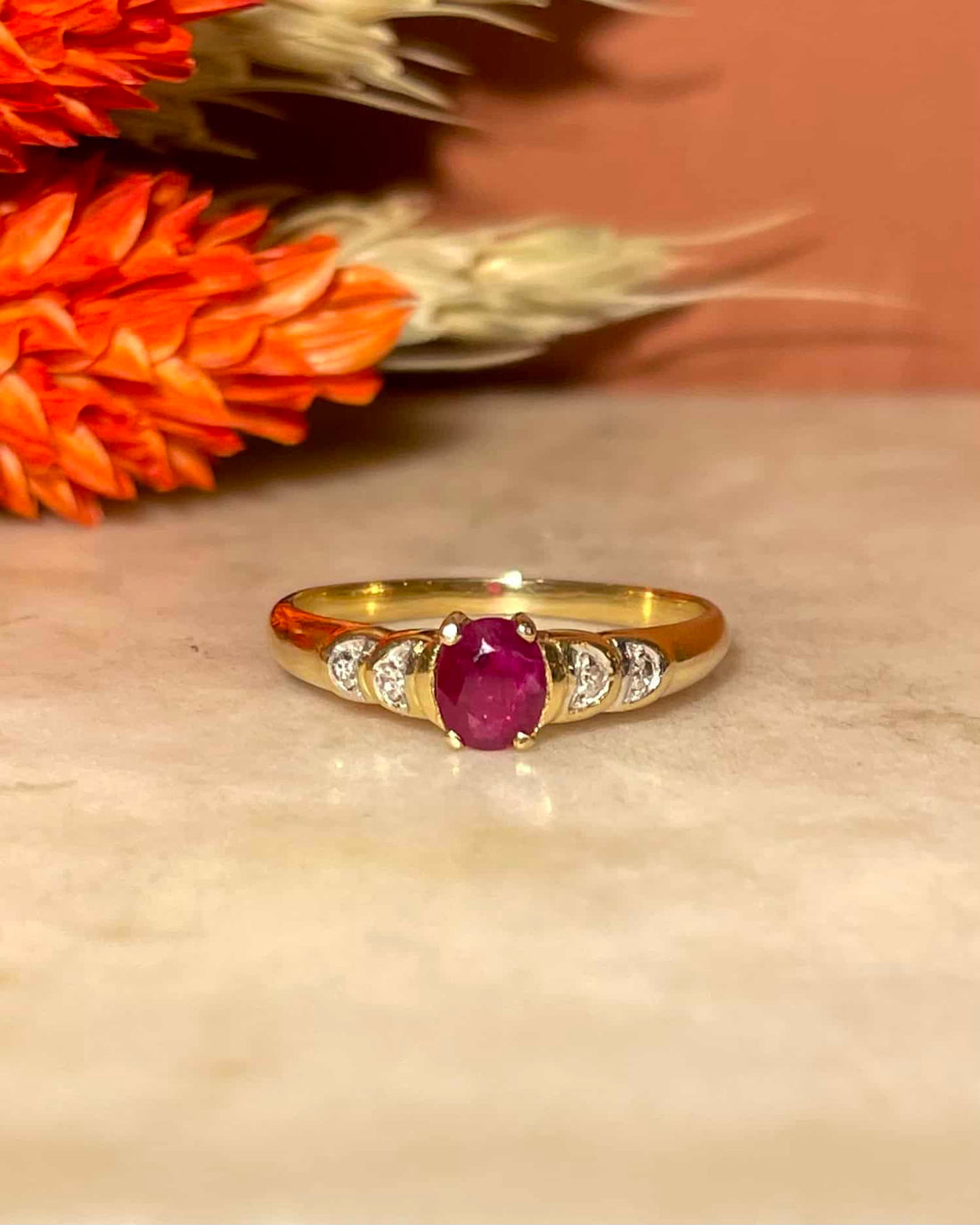 Bague Jonc Rubis &amp; Diamants &quot;Sissy&quot;