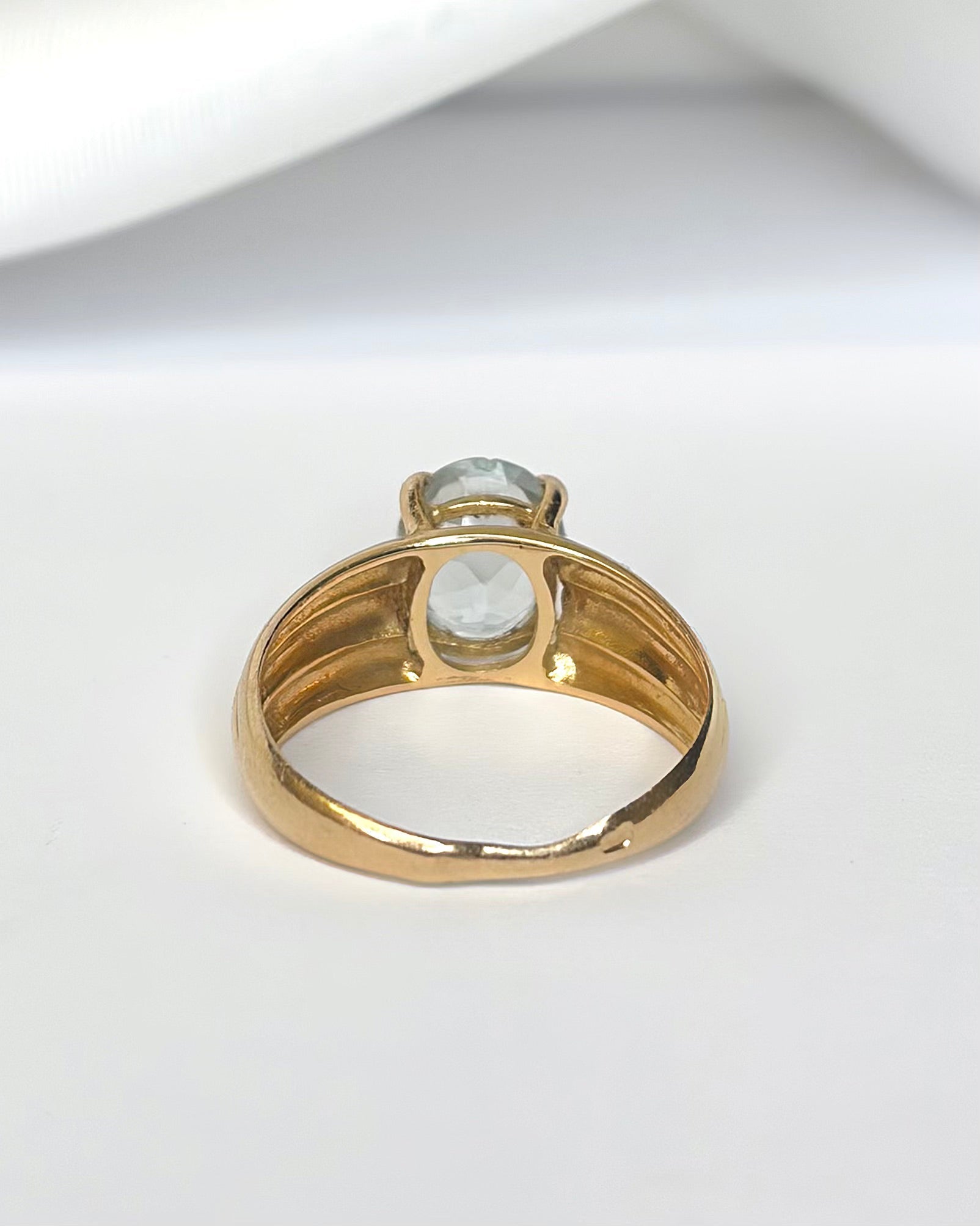 Bague Jonc Solitaire Aigue-Marine 1.50 carat "Oriana" - Elliade Paris