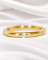 Bague Jonc Solitaire Diamant & Or 4g "Léa" - Elliade Paris