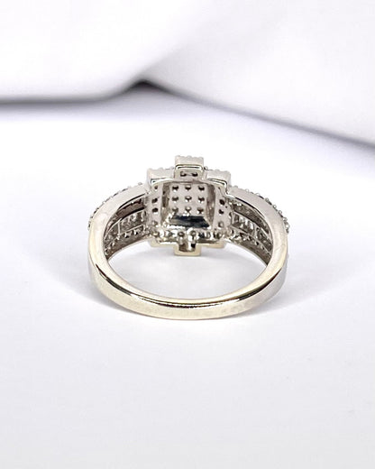Bague Jonc Style Art Déco 81 Diamants 0.89 carat "Rebecca" - Elliade Paris