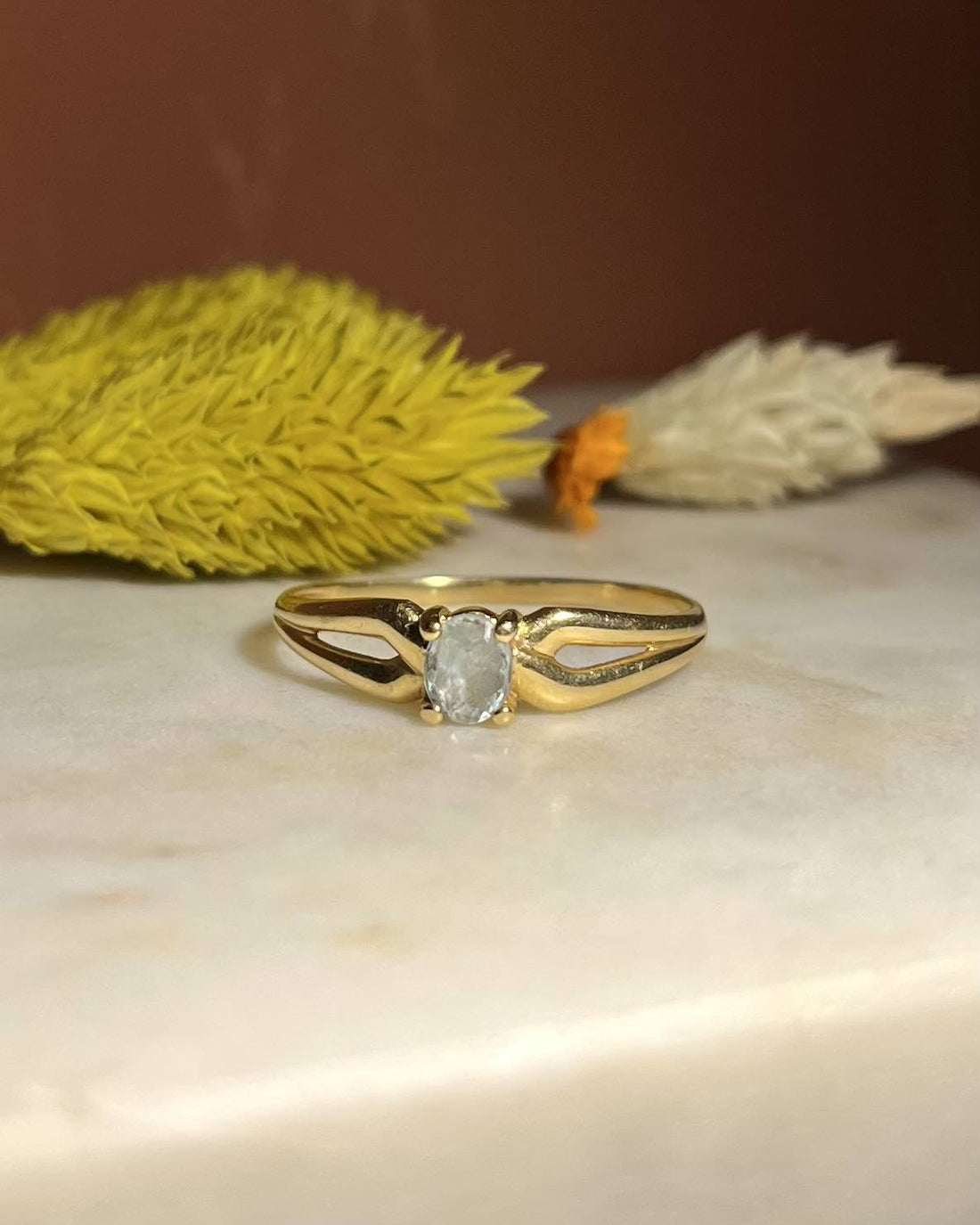 Bague Jonc Topaze &quot;Sophie&quot; - Elliade Paris