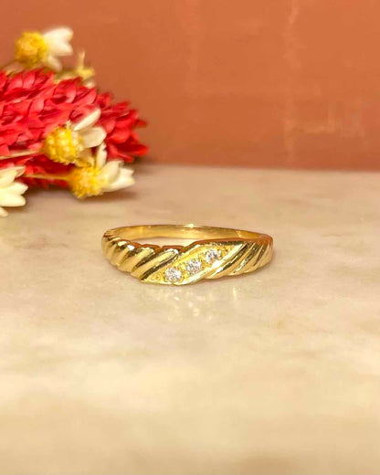 Bague jonc torsadée Diamant &quot;Muriel&quot;