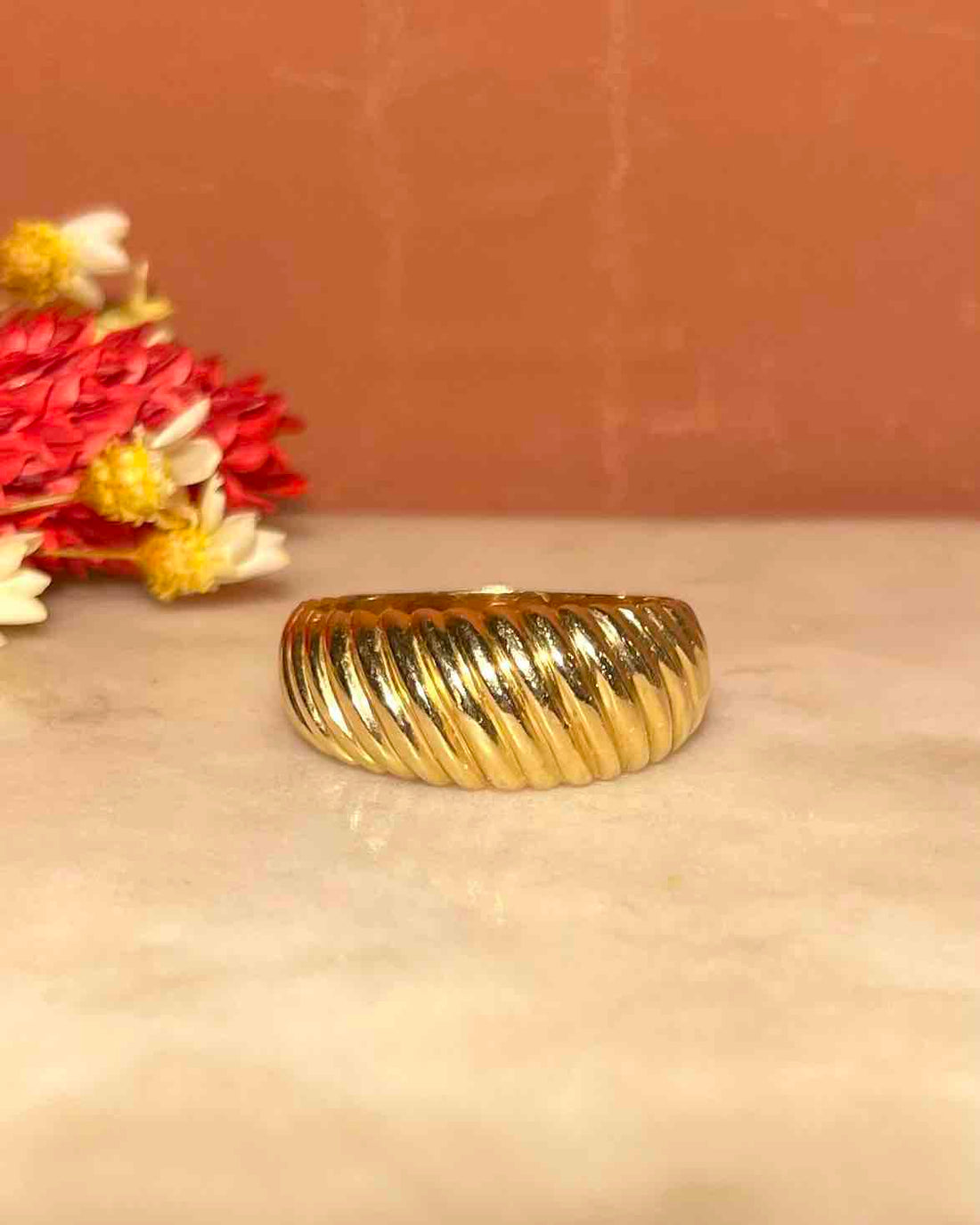 &quot;Myriama&quot; Gold Bangle Ring