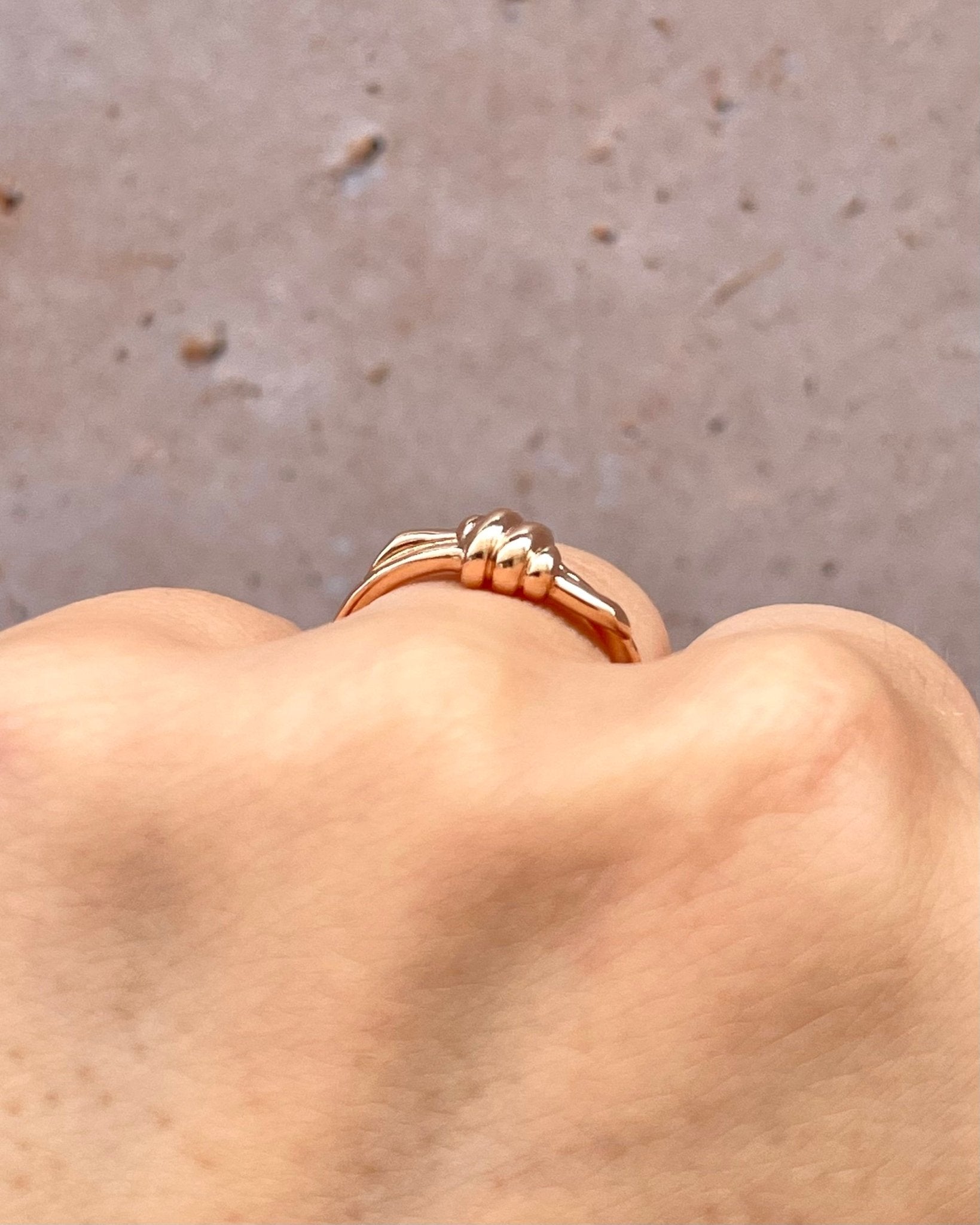 Bague Jonc Torsadée Or Rose "Lola" - Elliade Paris