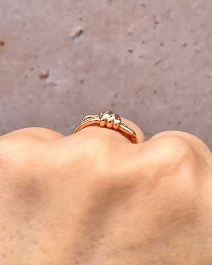 Bague Jonc Torsadée Or Rose "Lola" - Elliade Paris