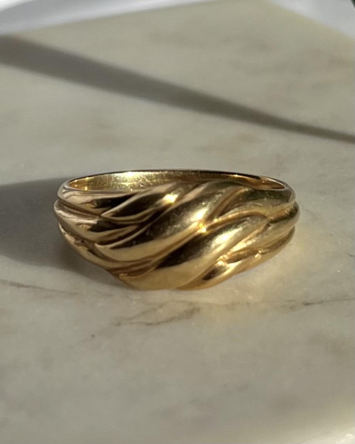 Bague jonc torsadée vintage "Ariel" - Elliade Paris