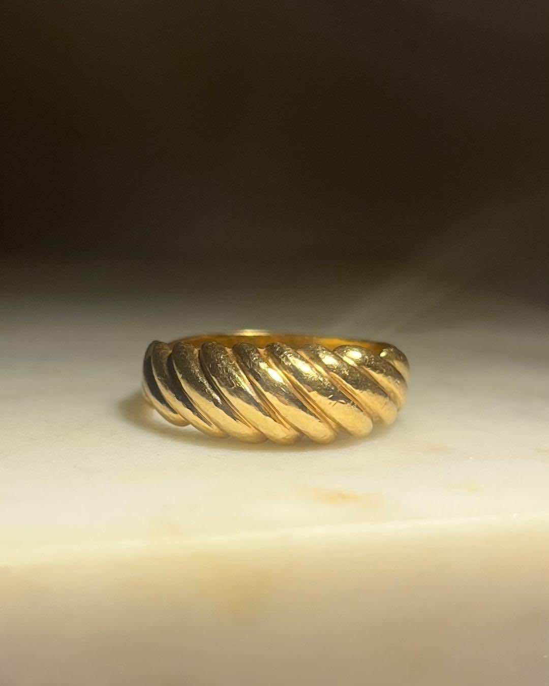 Bague jonc torsadée vintage "Daria" - Elliade Paris