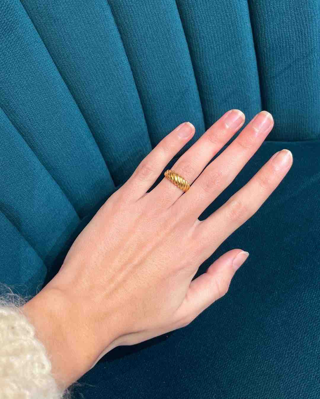 Bague jonc torsadée vintage "Daria" - Elliade Paris