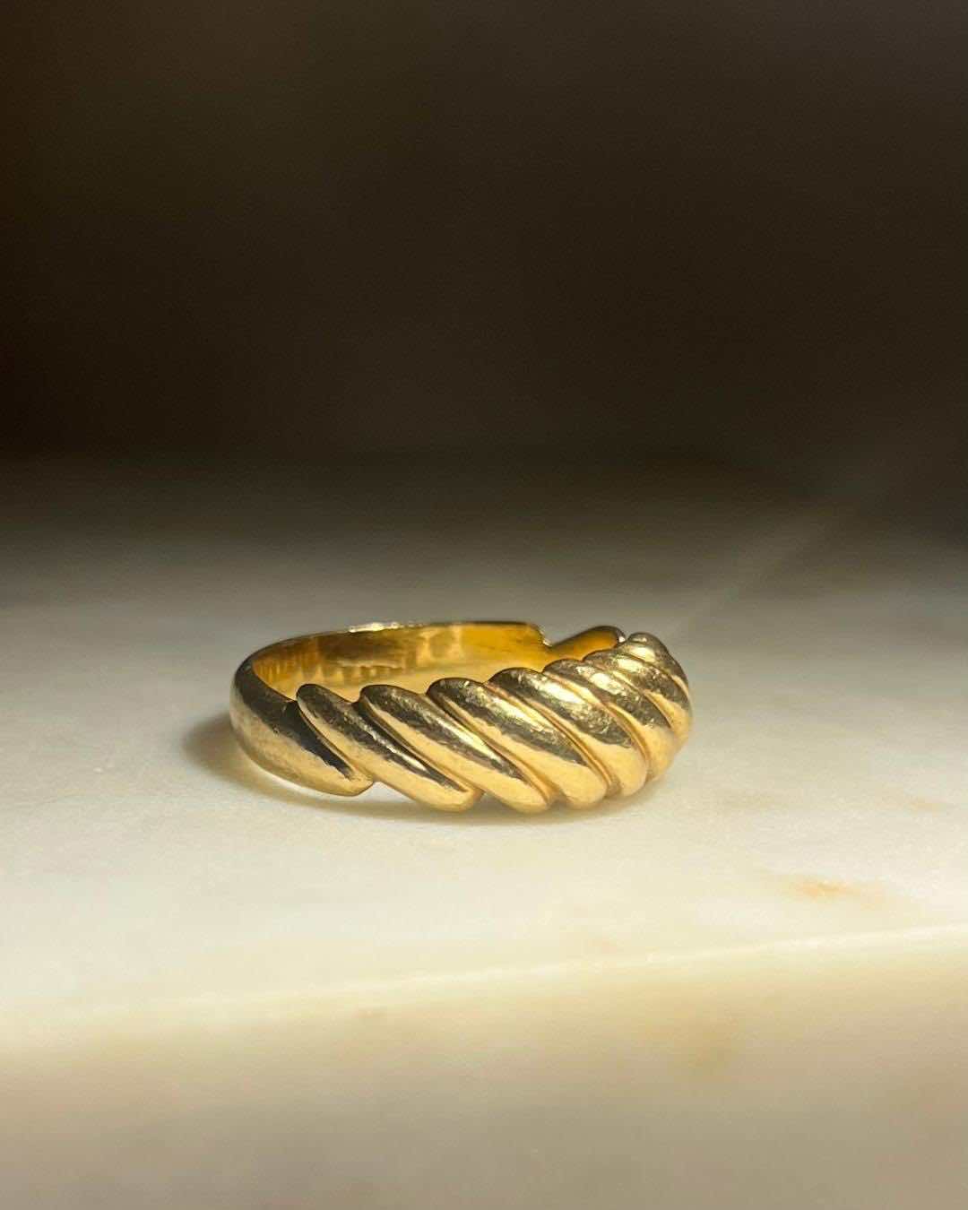 Bague jonc torsadée vintage "Daria" - Elliade Paris