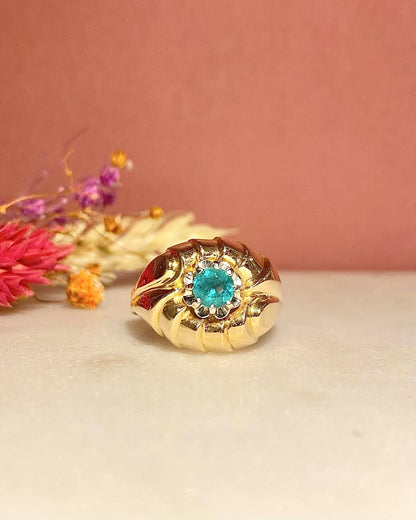 Bague Jonc Tourbillon Émeraude 0.25 carat &quot;Telma&quot; - Elliade Paris
