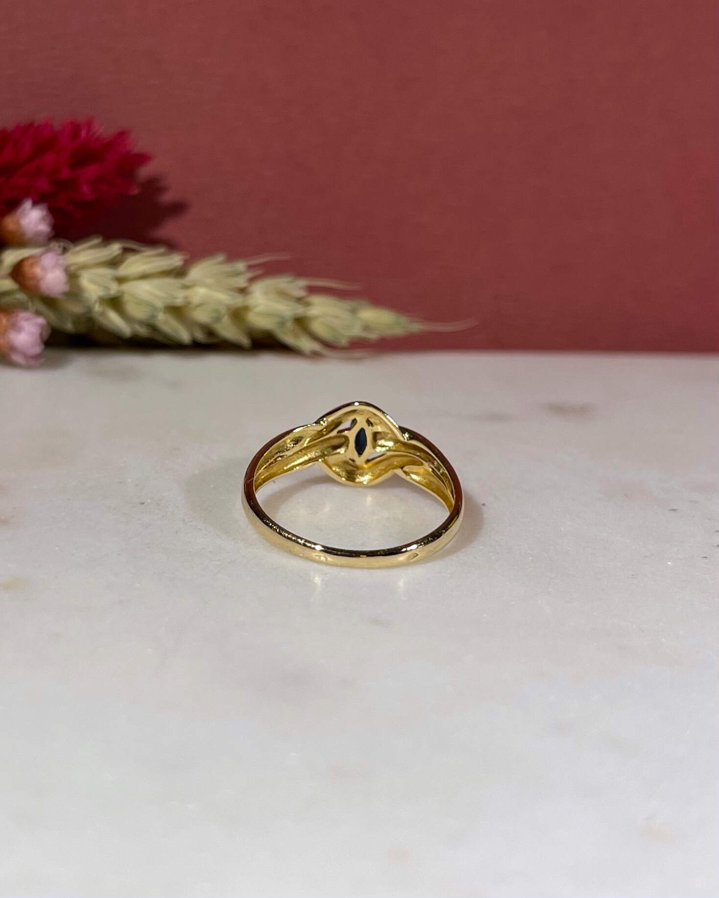 Bague Jonc Tourbillon Saphir "Odine" - Elliade Paris