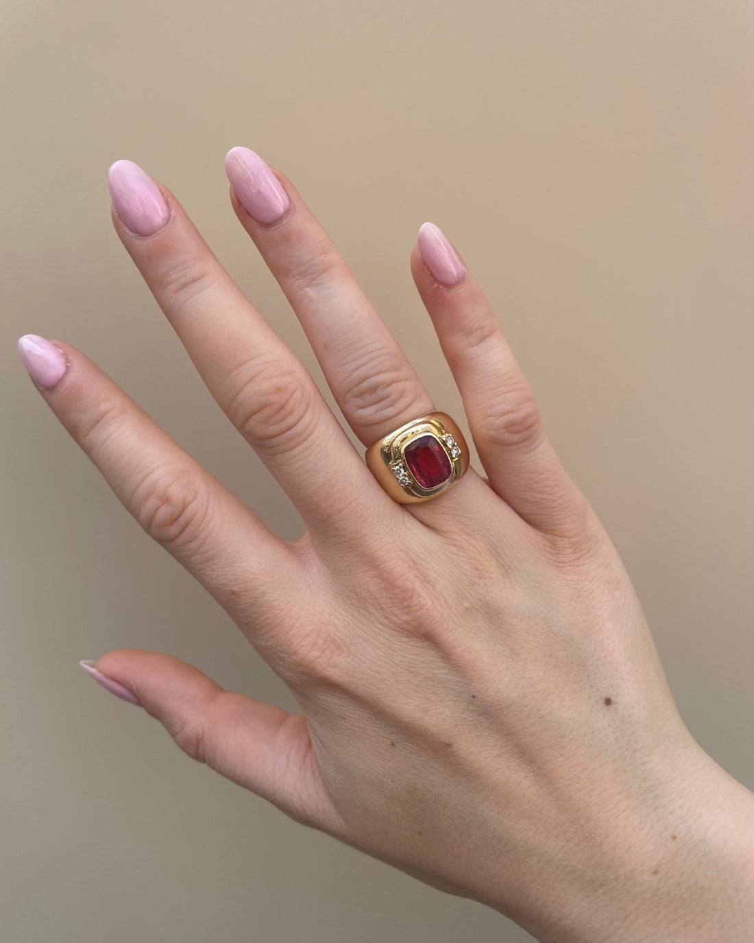 Bague Jonc Tourmaline 3.10 carats &amp; Diamants “Arielle” - Elliade Paris