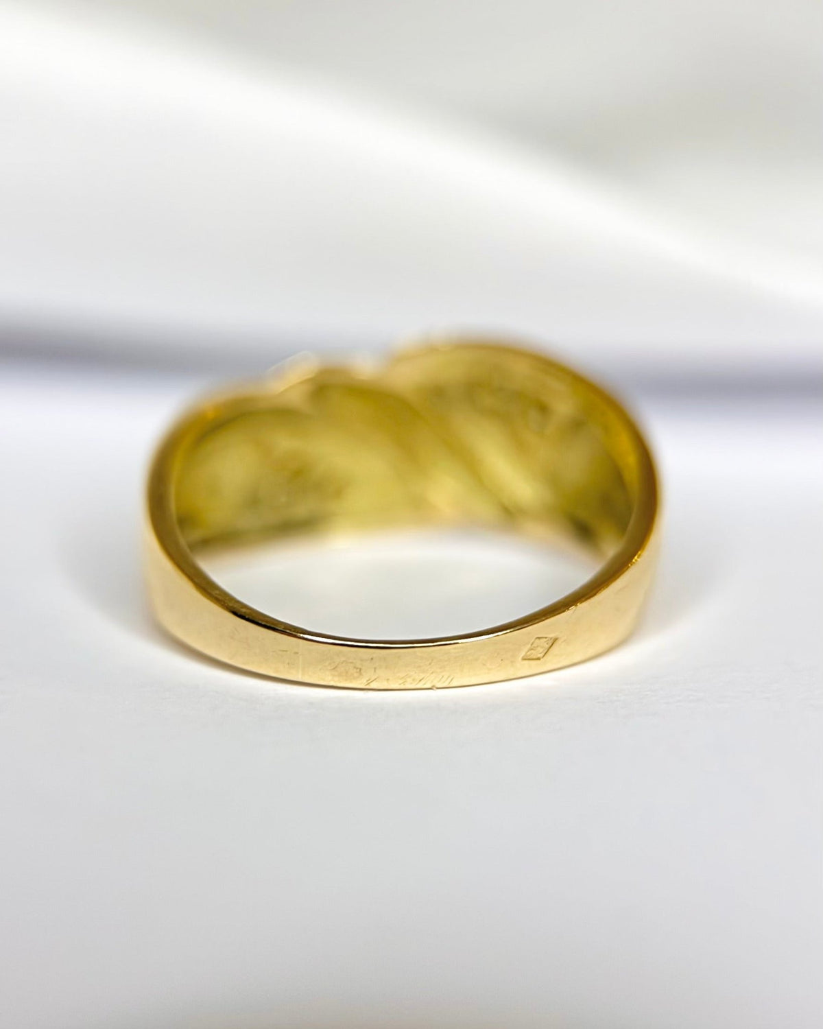Bague Jonc Tressé Diamants 4,17g "Emma" - Elliade Paris