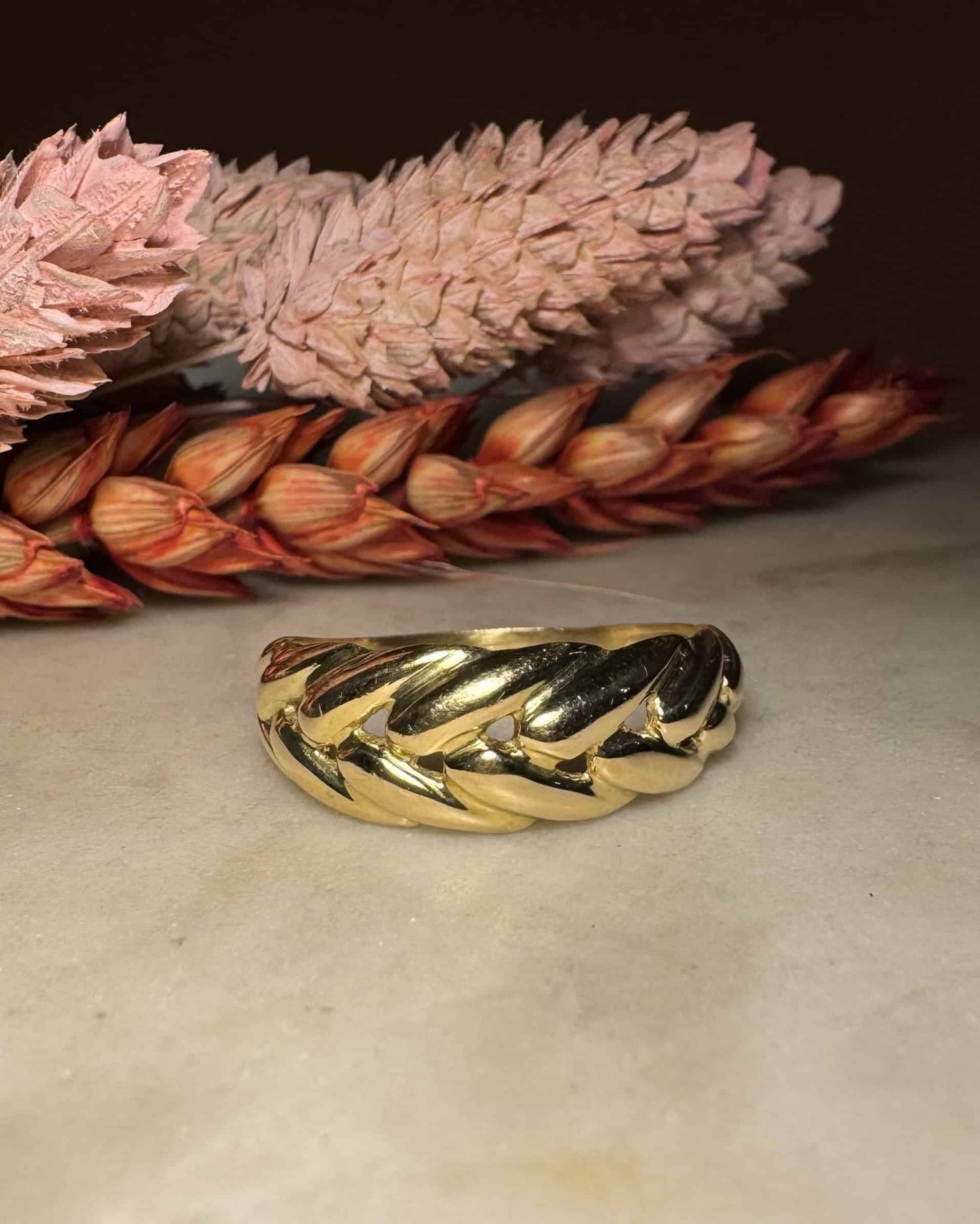 Bague Jonc Tressée Or 18 carats &quot;Jonas&quot; - Elliade Paris