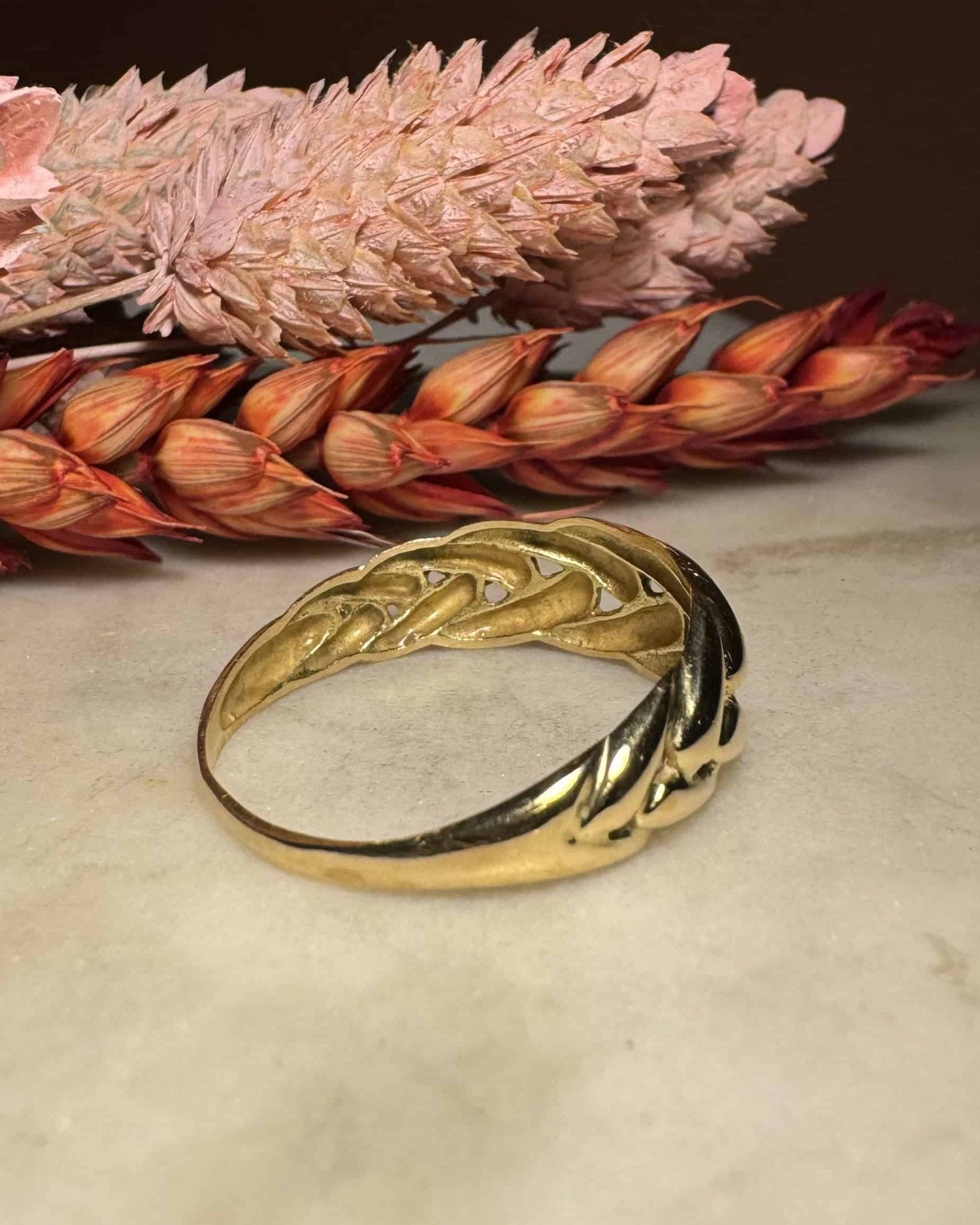 Bague Jonc Tressée Or 18 carats &quot;Jonas&quot; - Elliade Paris