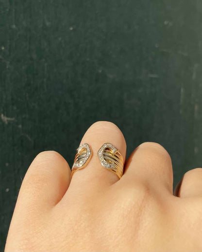 Bague Jonc trois or 18 Diamants &quot;Céleste&quot; - Elliade Paris