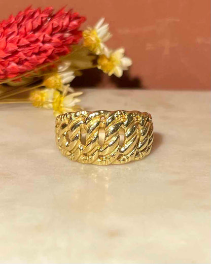 Bague Jonc Tressé Or &quot;Serena&quot;