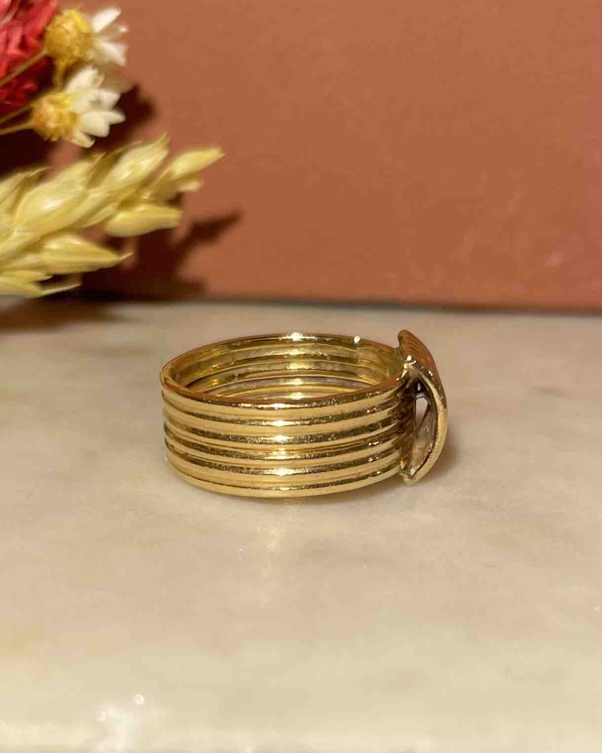 Bague Jonc Vintage Or 18 Carats "Lissie" - Elliade Paris
