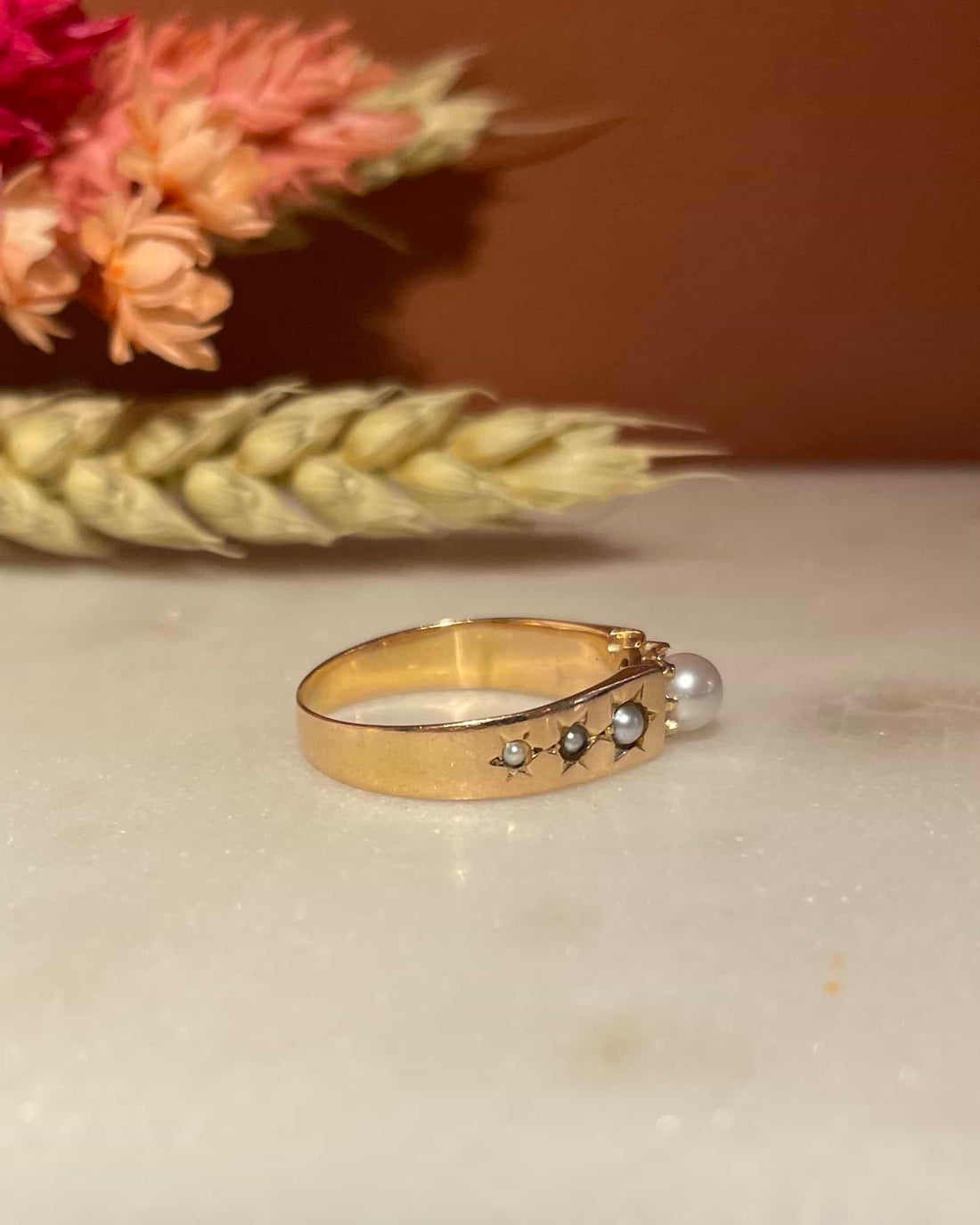 Bague Vintage Jonc Perles &quot;Billie&quot;