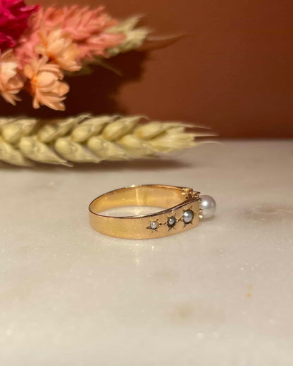 Bague Vintage Jonc Perles &quot;Billie&quot;