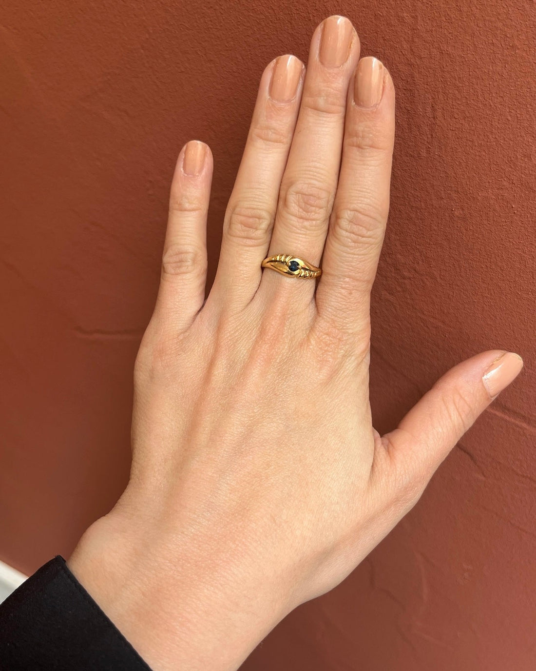 Bague Jonc vintage Saphir &quot;Célia&quot; - Elliade Paris