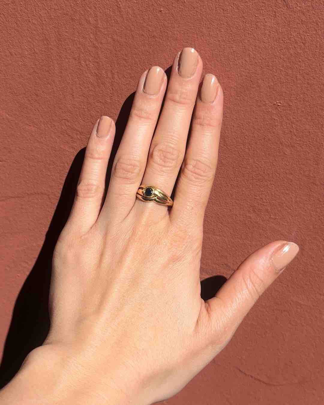 Bague Jonc vintage Saphir "Sophia" - Elliade Paris
