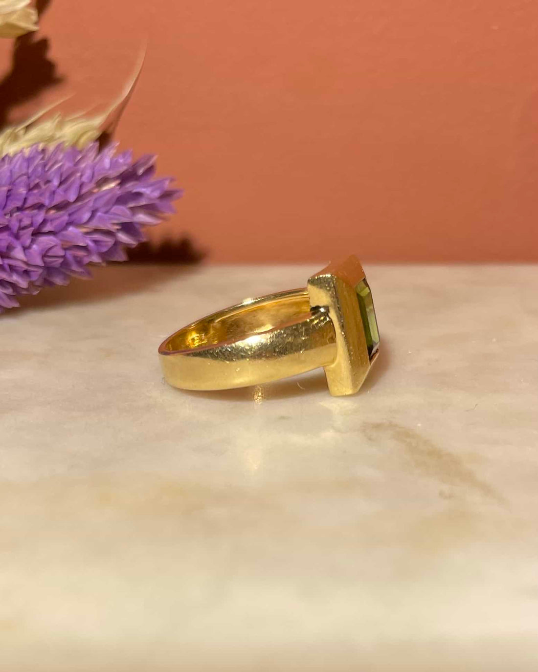 Bague Style Art-Déco Tourmaline &quot;Luce&quot;
