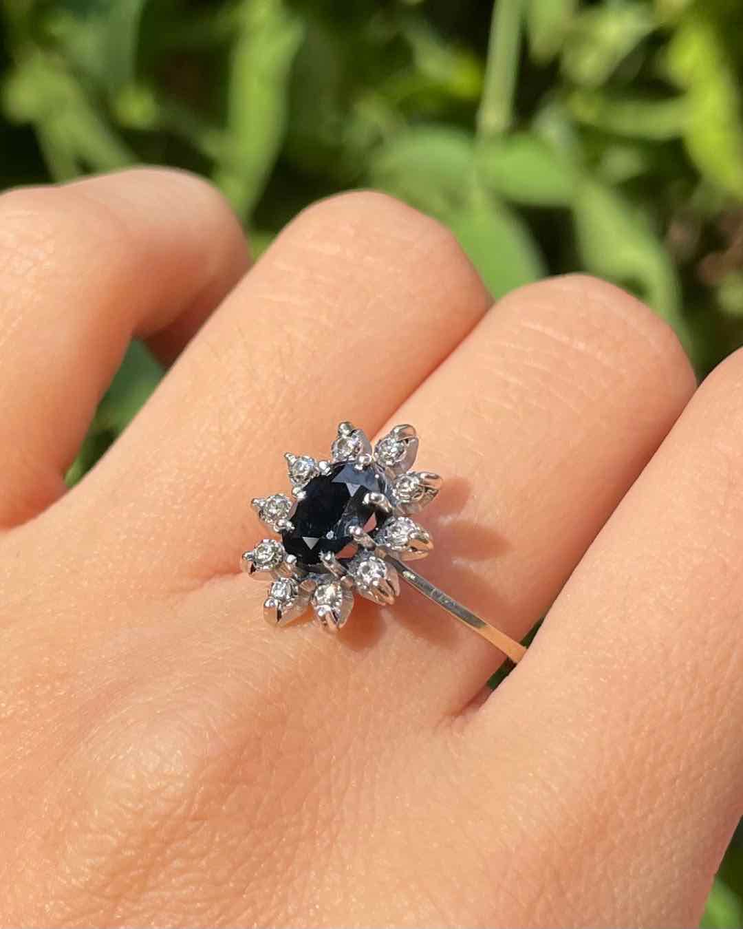 Bague Marguerite Saphir &amp; Diamants &quot;Juliane&quot;