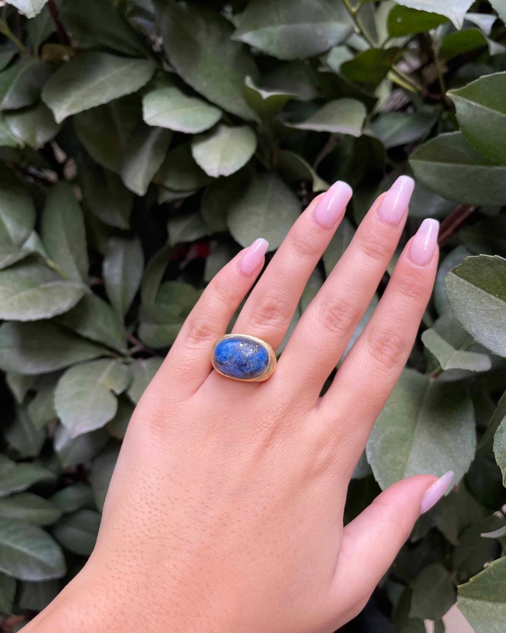 Bague Lapis - Lazuli 11,60 carat &amp; or "Molie" - Elliade Paris
