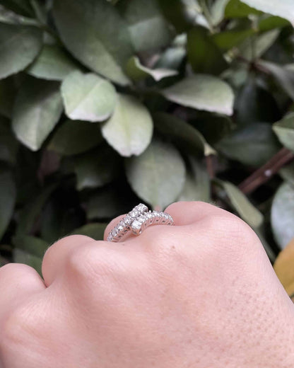 Bague Liens Diamants 0.72 carat &quot;Leslie&quot; - Elliade Paris