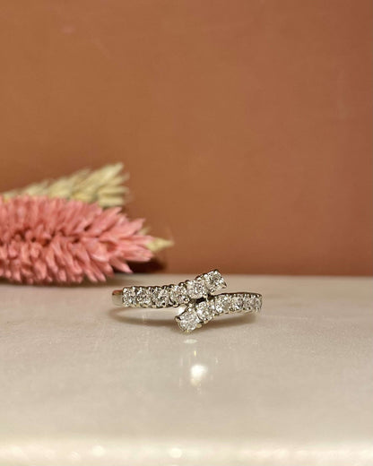 Bague Liens Diamants 0.72 carat &quot;Leslie&quot; - Elliade Paris