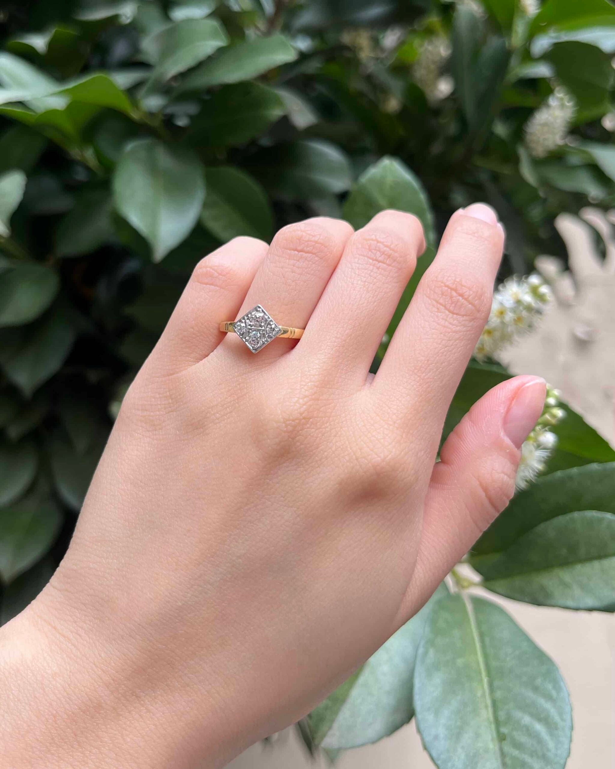 Bague Art-déco Diamants "Navida" - Elliade Paris