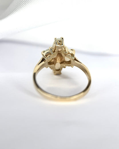 Bague Losange Opales Cabochon 1.08 carat "Amanda" - Elliade Paris