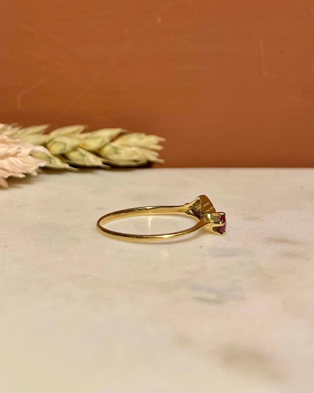 Bague Vintage Main Rubis &quot;Maeve&quot;